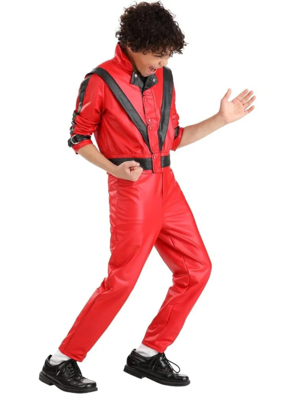 Kids' Thriller Costume - Red Tracksuit Halloween Outfit for Boys & Girls